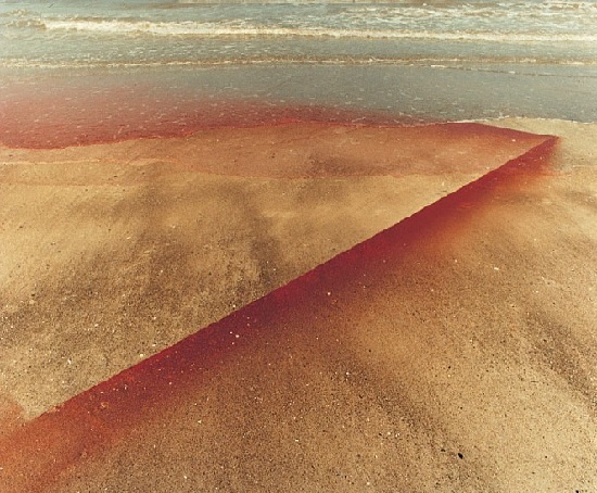 Instalación "Wind Painting VII" realizada por Bob Verschueren con polvo de óxido