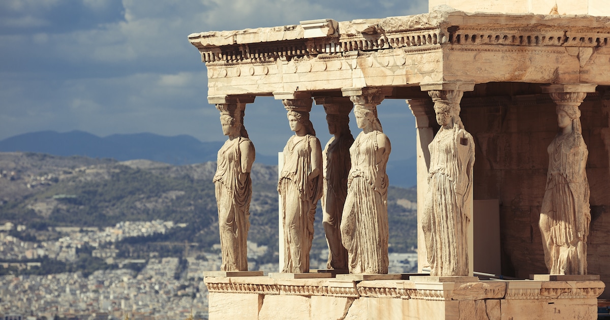 columnas de cariatides pantenon griego grecia arte y arquitectura