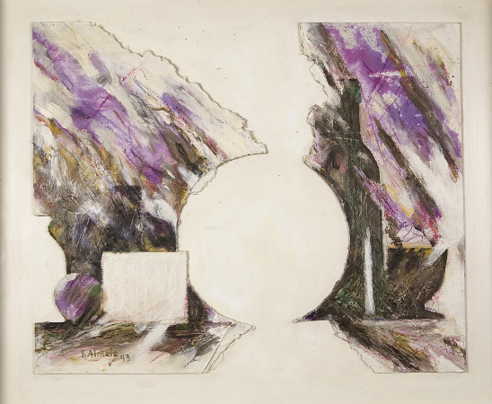 Círculo blanco con violeta